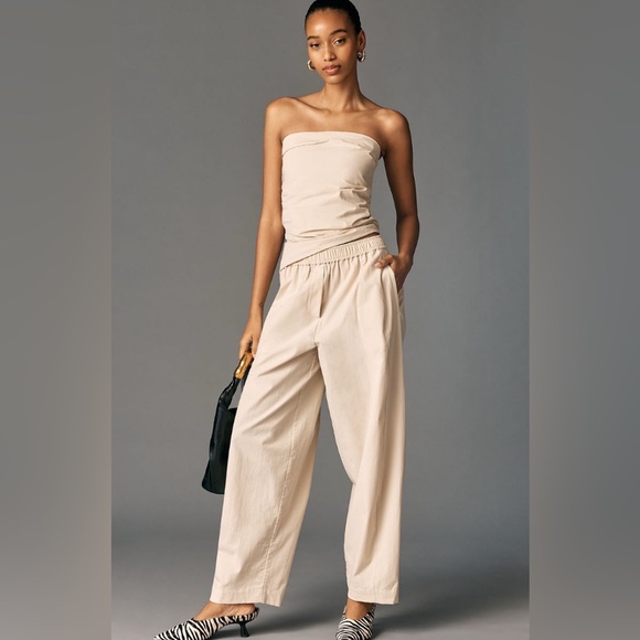 NWT Anthropologie Strapless Ruched Top